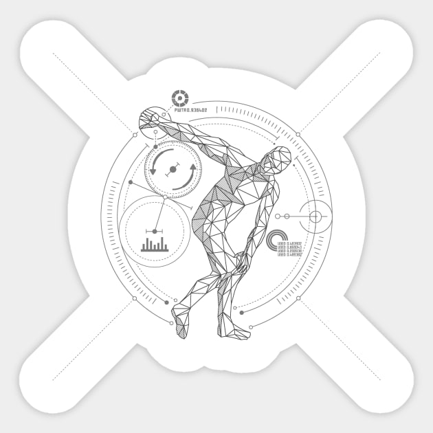 Discobolus Sticker by hitext